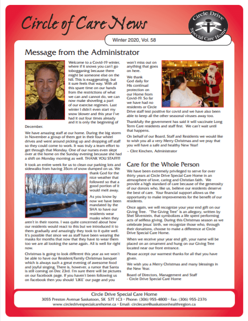 Winter 2020 Newsletter